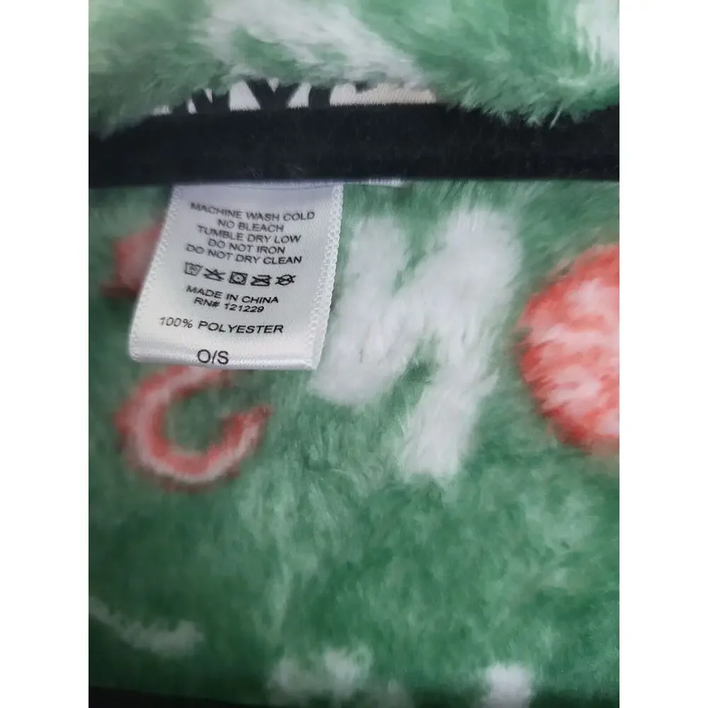 NYC Underground Super Soft Robe OS Womens Long Sleeve Green‎ Christmas Holiday